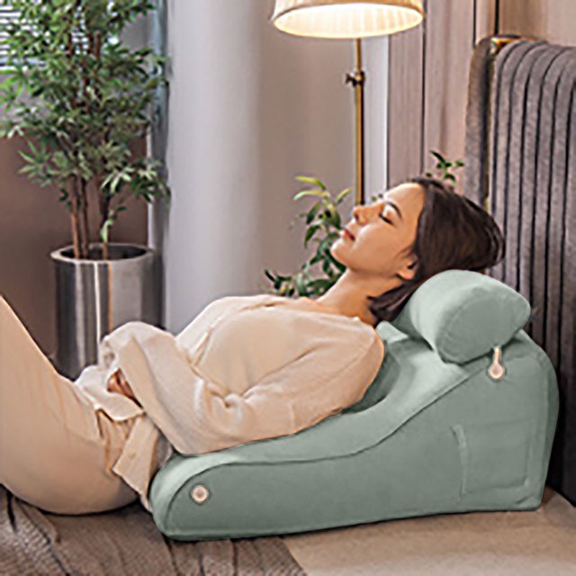 BKER Coussin de Lecture pour Lit et Repos en Forme d'Arc, Dossier Surélevé, Appuie-Tête en Forme, Coussin Moderne, Coussin de Soutien Inclinable, Utilisé pour Décorer Canapés, Lits et Fenêtres 45x55 cm