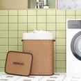 thumbnail image 2 of Goplus Panier Rectangulaire en Bambou Panier à Linge Bac à Linge Couvercle en Bambou, 2 of 10