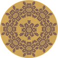 thumbnail image 1 of Ahgly Company Tapis d'Intérieur Lavables en Machine, Ronds, Marron Sienne, 8' Ronds, 1 of 7