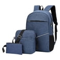 thumbnail image 4 of Three-piece Backpack Men's Computer Backpack Casual Junior High School Elementary School Student Backpack Korean Version Female Outdoor Travel Bag, 4 of 8