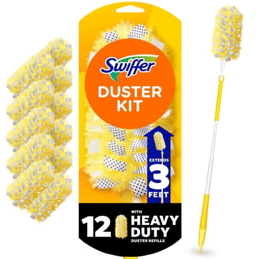 Ensemble de départ de plumeaux Swiffer Ultra résistants avec manche télescopique de 0,9 m (3 pi) avec 12 recharges