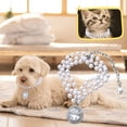 thumbnail image 2 of Heavy Duty Metal Cuban Link Pearl Chain Necklace for Medium and Large Breed Dogs Chew Proof Pet Accessory, 2 of 3