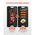 thumbnail image 2 of VEVOR 20x10in Reversible Grill Griddle Pre-Seasoned Rectangular BBQ Pan Cast Iron, 2 of 9