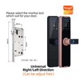 thumbnail image 2 of Door Lock, Tuya Smart Door Lock Digital Electronic Lock With Smart Card/password/key Unlock/USB Emerncy Charging ,Easy to Install, 2 of 7