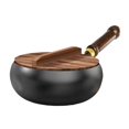 thumbnail image 3 of jifeng Wok Pan Gas Cookware Induction Cooker Frying Pan for Restaurant Kitchen Home 30cm wooden lid, 3 of 9