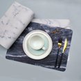 thumbnail image 3 of MesaSe Tableware Mat Leather Placemats Waterproof and Oil-Proof Easy to Clean for Kitchen Dining Table (Black+white), 3 of 6