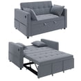 thumbnail image 1 of HOMCOM Sofa Bed, Pull Out Sleeper Sofa w/ USB Charging, Adjustable Backrest, 1 of 10