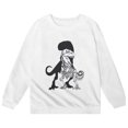 thumbnail image 1 of PMVFHDE Liquidation Mode Enfant Chandails à Capuchon & Chandails en Molleton Mode Enfant Personnalité Décontractée Ample Imprimé Col Rond Sans Capuche Manches Longues Chandail en Molleton Blanc,130, 1 of 2