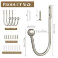 thumbnail image 2 of 4Pcs Curtain Tiebacks Curtain Holdbacks Curtain Hooks for Drapes Metal Curtain Tiebacks Curtain Holder Curtain Tiebacks Wall Mounted for Living Room, Bedroom and More, 2 of 7