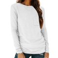 thumbnail image 2 of Timegard Long Sleeve Tops for Women Round Neck Causal Tunic T Shirts Comfy Solid Color Basic Tops, 2 of 8