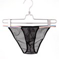 thumbnail image 5 of Fridja Men Casual Fashion Solid Charming Cutout Open File Ice Silk Briefs Classic Multipack Panties, 5 of 5
