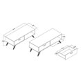 thumbnail image 3 of Baxton Studio Kelson Table Basse en Bois Fini Gris Foncé et Or, 3 of 11