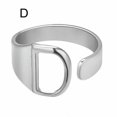 thumbnail image 1 of CUITING Bague Mode Ajustable Initiale Alphabet Lettre A-Z Bagues pour Femmes Bijoux-Argent C, 1 of 9