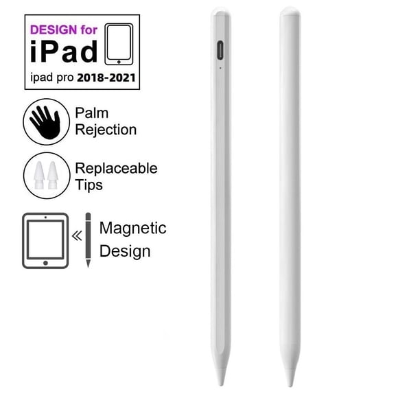 YP0015 Black Magnetic Tilt-Sensitive Stylus Pen with Palm Rejection - Capacitive Touch Pen Compatible for iPad 2018-2021, High-Durability Premium Material, Easy-to-Use Daily Tool for Home Convenience