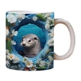 thumbnail image 1 of Ceramic Coffee Cup 150 ml Otter Design Microwave Safe Dishwasher Safe Holiday Gift Mug, 1 of 1