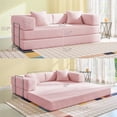 thumbnail image 3 of YINIX 78.6"  Sofa Couch with Two Pillows,  Comfy Modular Convertable Sofa Bed for Living Room,  Pink, 3 of 8