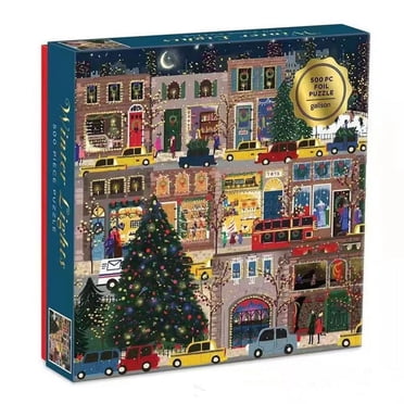 DEELLEEO Casse-Tête Lampe d'Hiver 500 Pcs Galison Noël Vacances Nuit Casse-Tête Jouets Haute Qualité