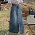 thumbnail image 2 of jovati Robe en Denim pour Femmes Décontractée Été Robe en Denim pour Femmes Printemps et Été Jupe à Poches Jupe Décontractée Mi-Longue, 2 of 6