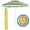 Rainbow, variant on Costway 7.2 FT Portable Beach Umbrella Tilt Sand Anchor Cup Holder with Carry Bag Green