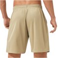 thumbnail image 4 of Mens Shorts, Mens Casual Solid Color Casual Drawstring Pockets Elastic Sports Shorts, 4 of 4
