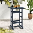 thumbnail image 3 of Costway Outdoor Bar Table All Weather HDPE Patio Table with Wood Grains Bistro Table Navy, 3 of 10