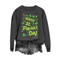 thumbnail image 2 of VKOYWKM Chandails de la Saint-Patrick pour Femmes avec Imprimé de Lettres Amusantes, Chandails Amples à Manches Longues et Col Rond Verts, 2 of 5