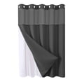 thumbnail image 1 of Shower Curtain Rings Full Star Plain Double Large Ring Shower Curtain Reversible for Bathrooms Heavy Duty Polyester Fabric Shower Curtains Shower Curtains for Bathroom, 1 of 6