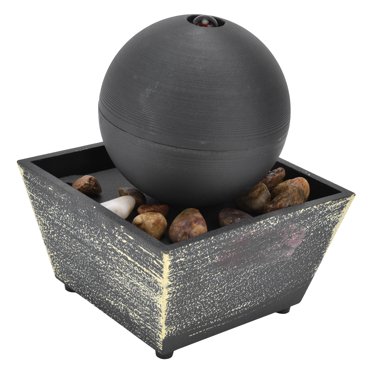 Fontaine de Table Boule, Ornement de Fontaine de Bureau Durable USB 3V avec Pierres pour Bureau pour Salon pour Chambre