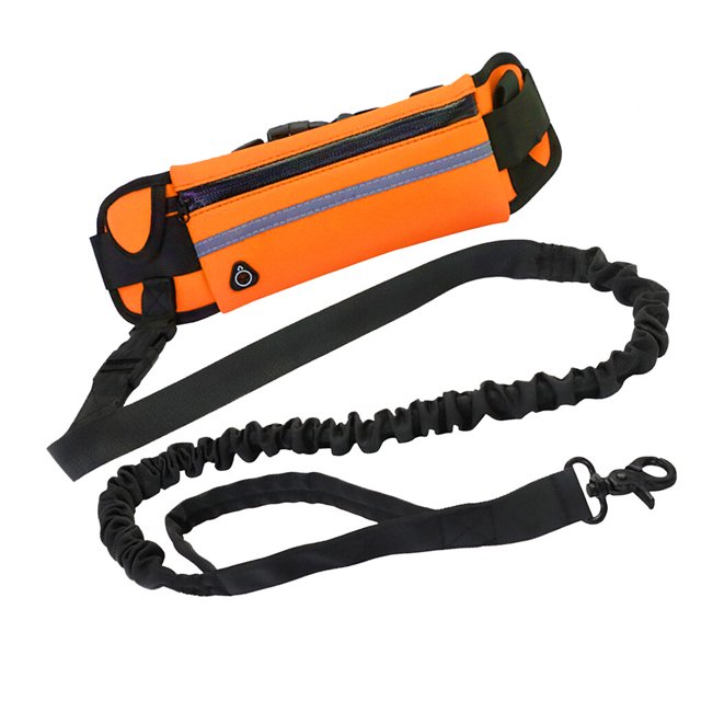 fastboy Dog Leash Pet Supplies Puppy Rope Retractable Fine Workmanship Multicolored Multifunctional Polyester Cotton Waist Bag Orange
