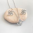 thumbnail image 3 of Ensemble de Boucles d'Oreilles Collier Trèfle à Quatre Feuilles, 3 of 6