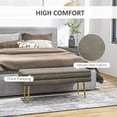thumbnail image 4 of HOMCOM End of Bed Bench, Upholstered Bedroom Bench with Storage Beige, 4 of 10