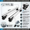 thumbnail image 2 of 54 in Aero Aluminum Roof Rack Cross Bars for Vehicles with Raised Side Rails, 165 lb Load Capacity, 2 of 9
