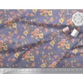 thumbnail image 3 of Soimoi Purple Poly Georgette Fabric Leaves & Azalea Floral Print Fabric by Yard 52 Inch Wide, 3 of 3