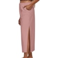 thumbnail image 2 of UANWENN Linen Flared Maxi Skirt with Back Slit Elastic Waist Drawstring Long Flowy Ankle Length Skirt Womens Jean Skirt Toddler Skirt Pleated Denim Skirt Chiffon Skirt Pleated Tennis Skirt Hoop Skirt, 2 of 8