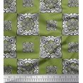 thumbnail image 1 of Soimoi Crepe Silk Fabric Floral Block Fabric Prints by Yard 42 Inch Wide, 1 of 3