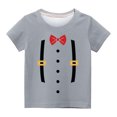 thumbnail image 3 of Penkiiy T-Shirts Garçons Filles Imprimés 3D Graphiques Col Rond Manches Courtes pour Enfants 4 Ans Gris, 3 of 3