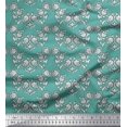 thumbnail image 1 of Soimoi Poly Georgette Fabric Floral Block Printed Craft Fabric by The Yard 52 Inch Wide, 1 of 3