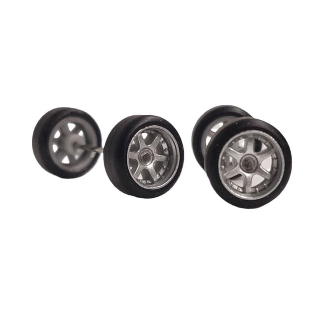 Clearance Now! 1:64 Scale Whls For Hotwhls Rubber Tire Model Car Modified Parts Hot L1 C5Z4