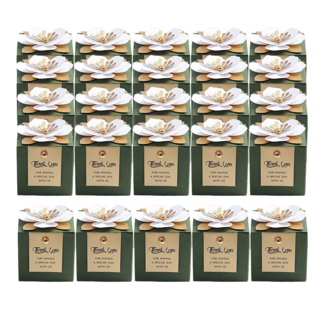 25 Pieces Candy Box for Weddings Anniversary Gift Box for Wedding Decoration style D