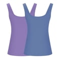 thumbnail image 4 of Plebaso 2 Pack Ribbed Tank Tops for Women Spaghetti Strap Slim Tops Scoop Neck Sleeveless Summer Tops, 4 of 4