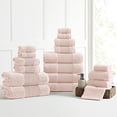 thumbnail image 1 of Amrapur Overseas Air Cloud Ensemble de Serviettes en Coton Peigné à 100 %, 18 Pcs, Blush Pêche, 1 of 4