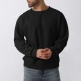 thumbnail image 4 of LOVZFMLL Vestes pour Hommes Décontractées Sport Manches Longues Couleur Unie Col Ras du Cou Chandail Chandail Base, 4 of 6