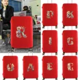thumbnail image 2 of Luggage Dust Cover Pull-rod Case Protector Reusable for Washable 18-32inch Floral Letter Printed Pattern Travel Accessories red L, 2 of 6