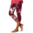 thumbnail image 1 of Birdeem Womens Summer Casual Elastic Waist Printed Cropped Beach Pants, 1 of 1