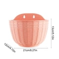 thumbnail image 3 of SouMaox Wall Mounted Flower Pot, Rattan Texture Semi Circular Design, Lightweight Hanging Basin, Vertical Gardening for Indoor Outdoor Decor, 3 of 9