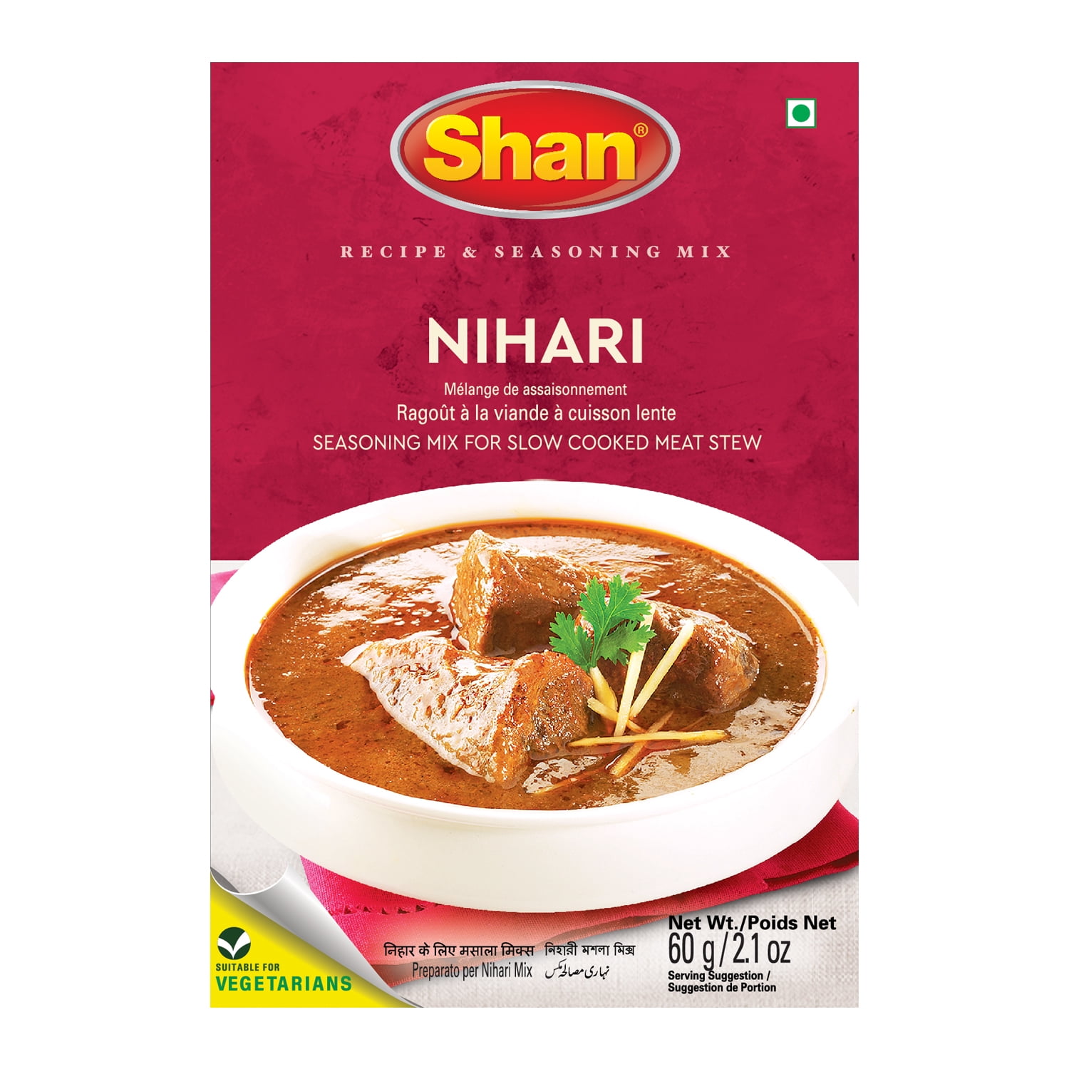 Recette et mélange d'assaisonnement Nihari de Shan