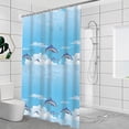 thumbnail image 3 of Shower Curtain Hooks Shower Curtain Waterproof Mold-Resistant Thick Type Bathroom Curtain Installation Kit Bathroom No-Punch Separation Curtain Door Curtain Window Curtain Hanging Curtain, 3 of 6