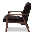 thumbnail image 3 of Baxton Studio Masterpieces Fauteuil d'Appoint Capitonné en Similicuir Brun, 3 of 7