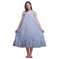 thumbnail image 1 of Bimba Bleu Lavande7 Chemises de Nuit en Coton à Imprimé Marguerites pour Femmes Robe Sans Manches Tenue de Nuit Robe Maxi XX-Grand, 1 of 6