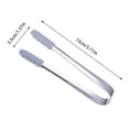 thumbnail image 3 of Hearth & Gear Small Silicone Tongs Suitable Tongs | Serving Tongs | Silicone Clamp Ice Tongs Stainless Steel Serving Tongs For Buffet Dessert Tongs Food Clips For Tea Party Coffee Bar K Potato Chips, 3 of 7